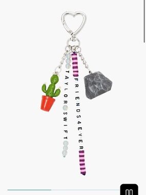 Taylor Swift Purple & Pink 'FRIENDS4EVER' Beaded Keychain (TLOAS) -sold out!!